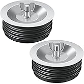 Dreyoo 2 Pcs 4 Inch End of Pipe Gripper Mechanical Plug, Steel Drain Pipe Cover with Galvanized Screw and Wing Nut for Outdoor Sewer Cleanout Drain