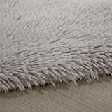 Sienna Small Rug Bedroom Silver Grey Fluffy Shaggy 80x150cm Non-Slip view 6