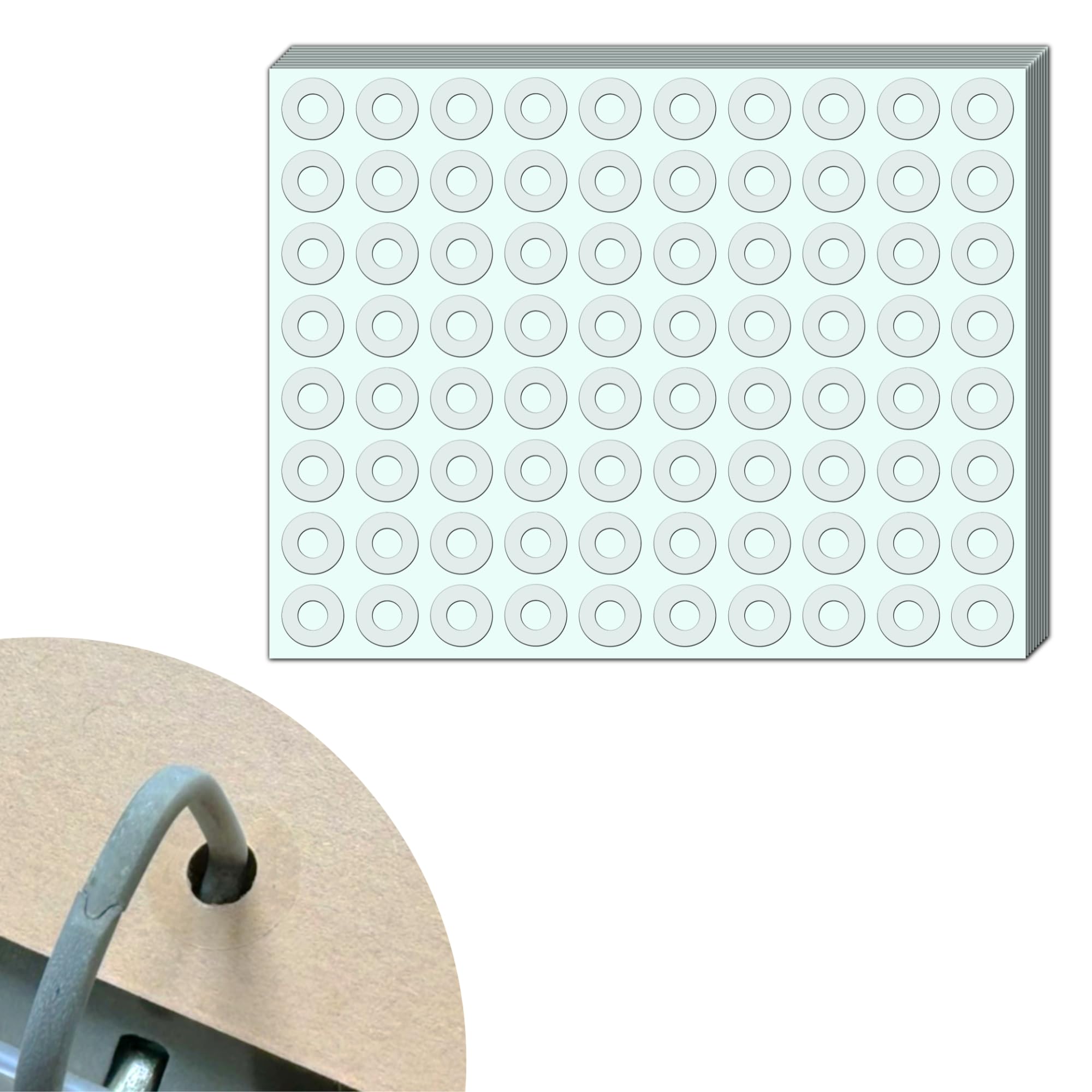 4000 Pieces - Hole Punch Reinforcement Stickers, Paper Hole Reinforcers, Ring Binder Protector - Transparent Clear