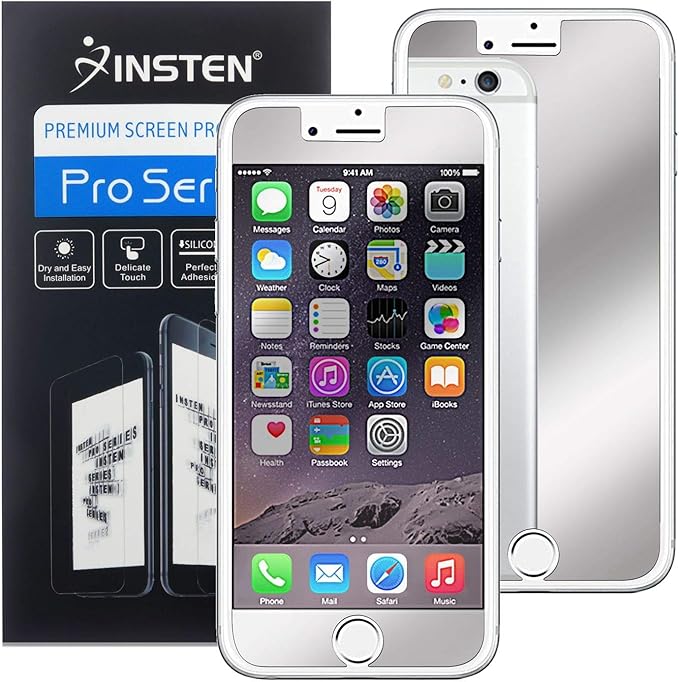 Amazon Com Compatible With Iphone 6 6s Screen Protector Insten Premium Mirror Anti Scratch Lcd Screen Protector Bubble Free Hd Film No Rainbow Effect Shield Guard Compatible With Apple Iphone 6 6s 4 7