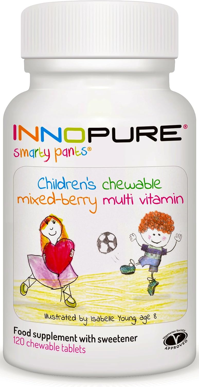 SmartyPants® 120 Vegan Chewable Kids Multivitamin Tablets, All B Vitamins, Vitamins D