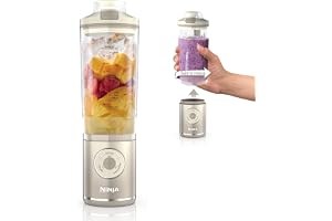 Ninja Blast Max, Portable Blender + Twist & Go, Personal Ninja Blender, Smoothie, Blend, Ice Crush, 3 Programs, Cordless, 22 oz removable Vessel, Dishwasher Safe, Leakproof, Cream, BC251IV