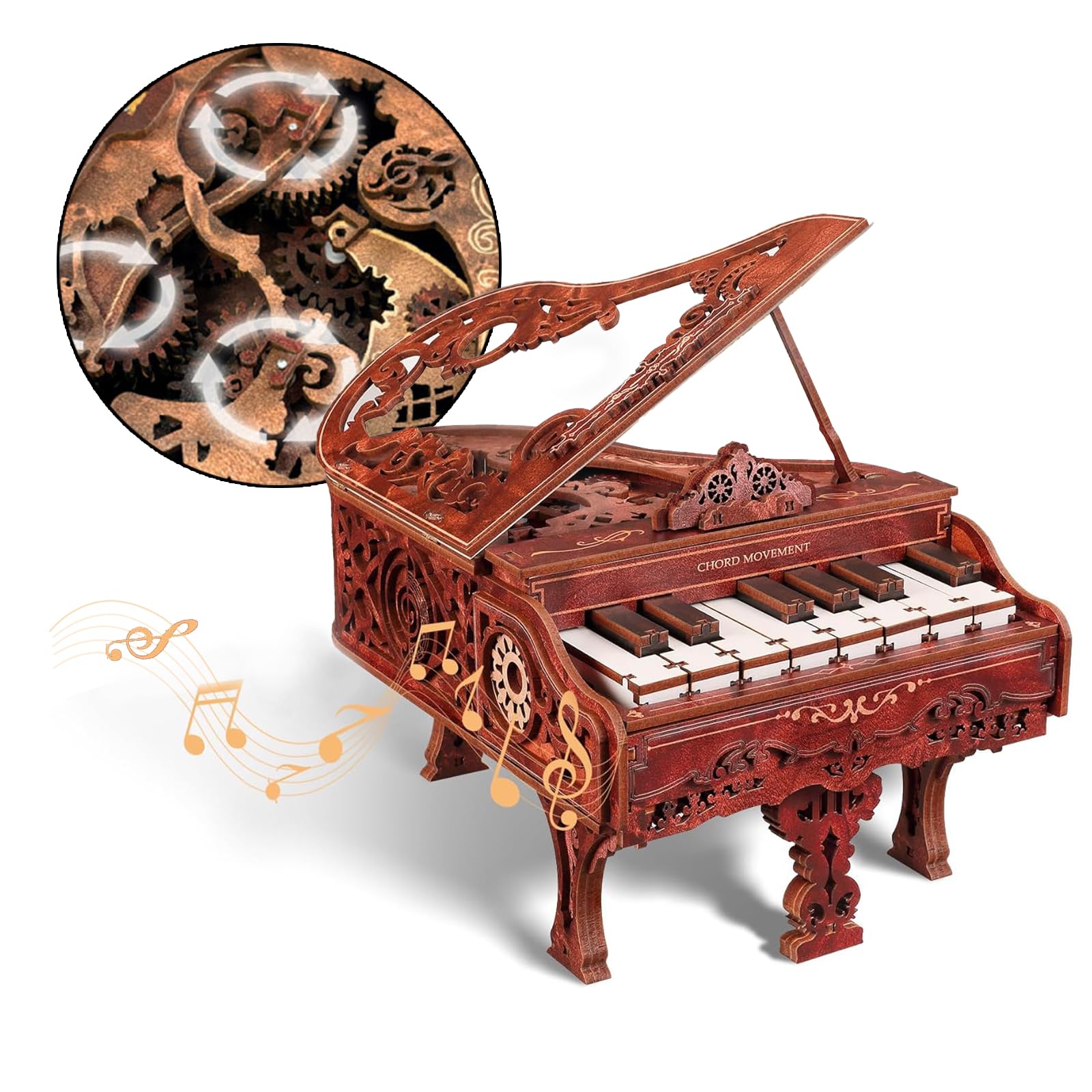 STRUCWOOD LED DIY Book Nook Kit - Book Nook Kit Garden House - Miniature Dollhouse Kit - 3D Puzzle Wooden Bookends Toy for Teenagers Gift Model Kits Room Decoration SQ-24 (Chord Movement)