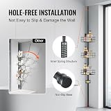 VEVOR Shower Corner Caddy Tension Pole, 39"-125" Adjustable Height view 7