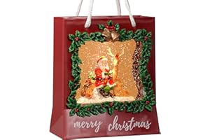 LEYUPEAK Santa Snow Globe Lantern, Musical Christmas Snow Globes with Swirling Glitter, Santa Claus with Reindeer Lighted Snow Globe Merry Christmas Indoor Holiday Party Gifts and Decorations