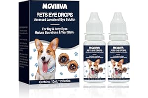 MSKTASY Dog & Cat Cataract Eye Drops & Infection Treatment – Vet-Recommended Formula for Cloudy, Itchy, Watery, Goopy Eyes and Pink Eye Treatment, Natural All-in-One Relief for Pet Eye Issues (2 X 10 ml)
