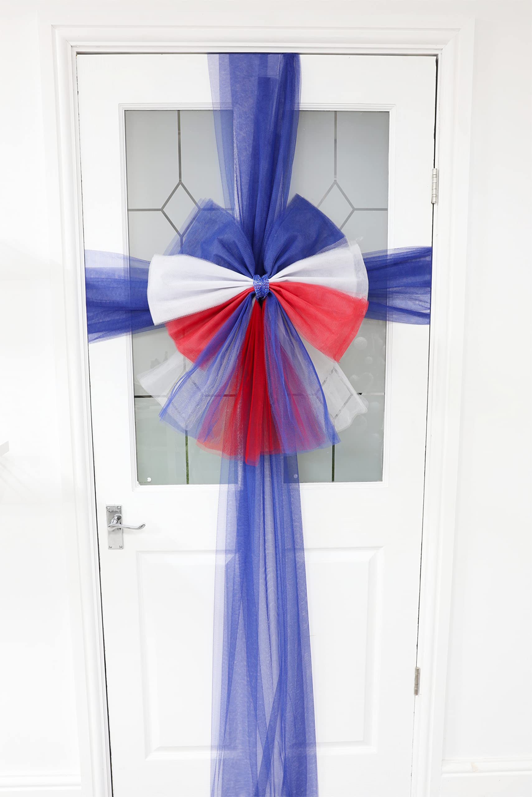 Toyland® DIY Union Jack Decorative Door Bow With Diamante Decoration - British Christmas Door Bow