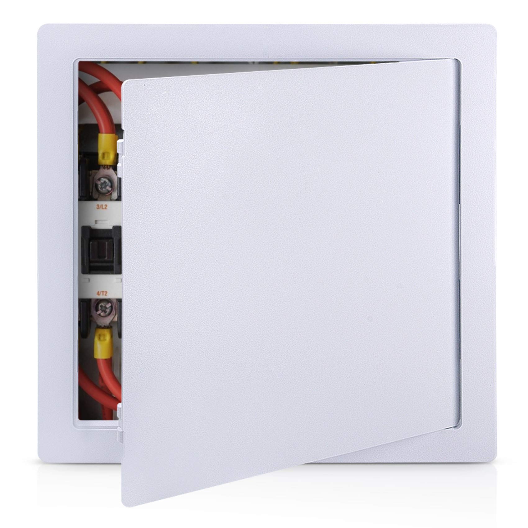 Photo 1 of PNKKODW Plumbing Access Panel for Drywall 12 x 12 Inch Plastic Access Door Removable Wall Access Panel Ceiling Reinforced Hinged Durable