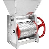 YUMIONB Manual Coffee Bean Peeling Machine, Commercial 304 Stainless Steel Coffee Bean Peeling Machines Heavy Duty Beans Peeler with Practical Handle &amp; Large Opening Feeding Mouth (AM-BP120)