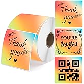 2 inch Square Direct Thermal Labels Valentine's Day Labels Love Thermal Label for Printer Color Coding Dot Shipping Label Printer for Small Business,Personalized Design 500 Pcs