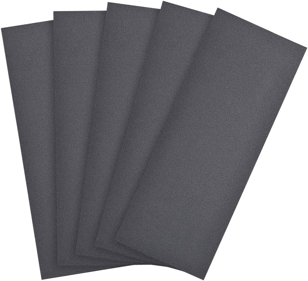 sourcing map 400 Grits Sanding Sheets 9-inch x 3.6-inch Wet Dry Silicon Carbide Sandpaper for Wood Furniture Metal Polishing 5pcs
