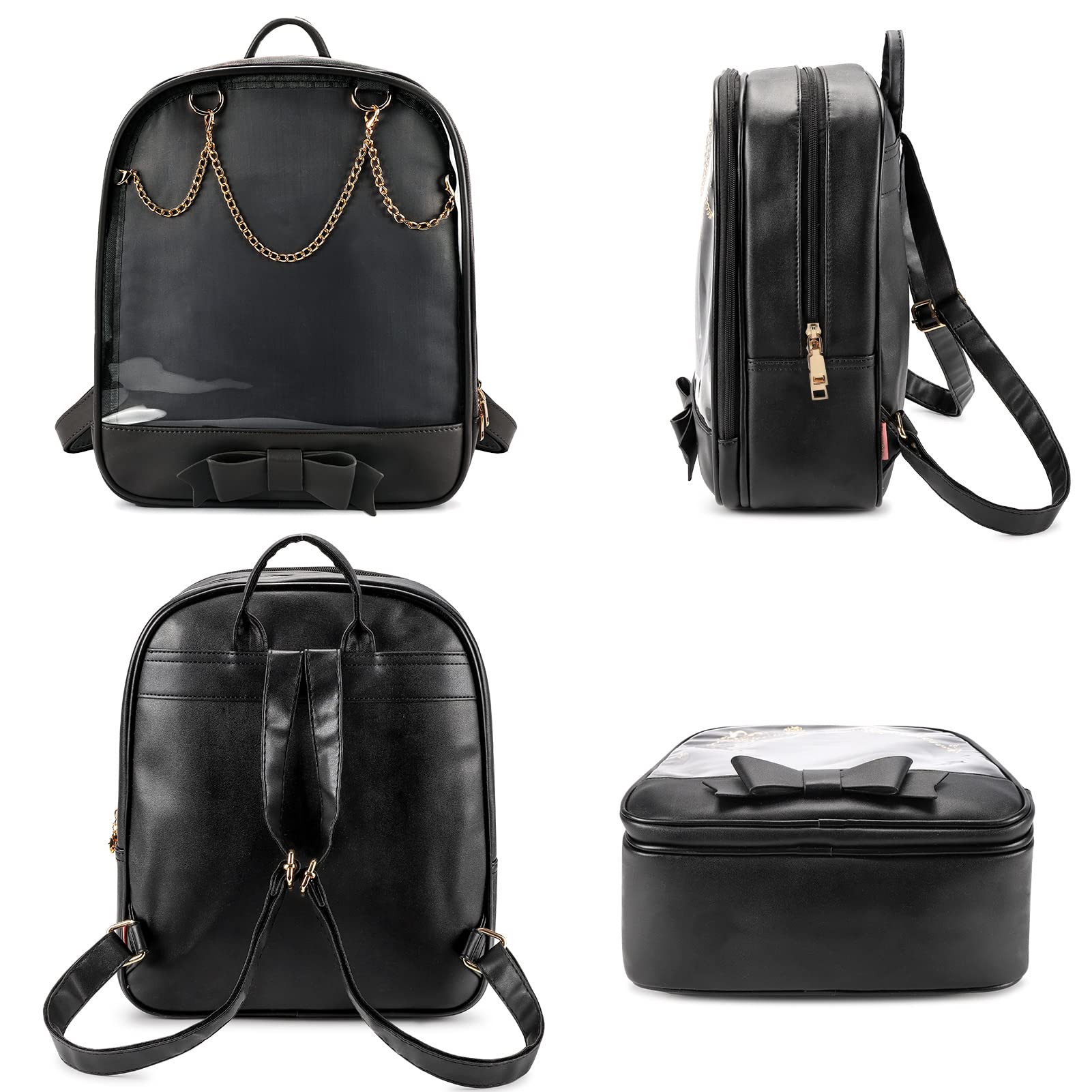 STEAMEDBUN Ita Bag Backpack Bowknot Kawaii Pin Display Backpack Bag with Insert