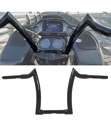 Amazon.com: HTTMT- 10''Gloss Black Chizeled Z-Bar Ape Hanger
