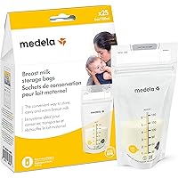 Medela Breastmilk Storage Bags, 25 Count, Ready to Use Breast Milk Storing Bags for Breastfeeding, Self Standing Bag…