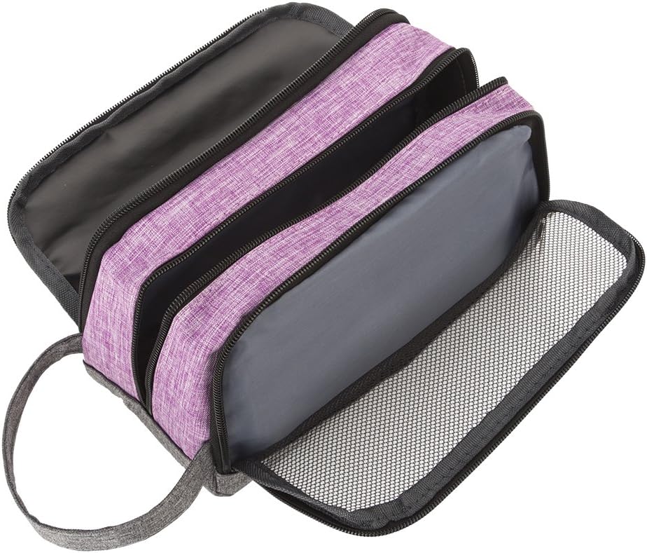 Toiletry Bag Small, Yeiotsy Color Clash Durable Travel Toiletry Kit Wash Bag for Kids Outdoor Activities (Purple) : Beauty