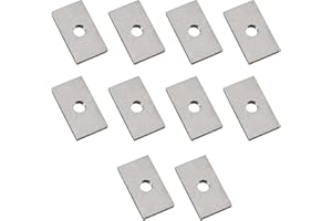 M6 Square Nuts 304 Stainless Steel Rectangular Nuts Thread Fasteners for Machinery Furniture Connector 20x15x5mm (10 Pack)