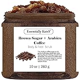 Brown Sugar &amp; Arabica Coffee Body Scrub &ndash; Natural Exfoliating Scrub for Smooth, Glowing Skin, Hydrating &amp; Cellulite-Reducing, Paraben-Free, Spa-Quality