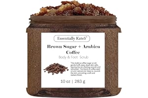 ESSENTIALLY KATES Brown Sugar + Arabica Coffee Body & Foot Scrub 10 oz