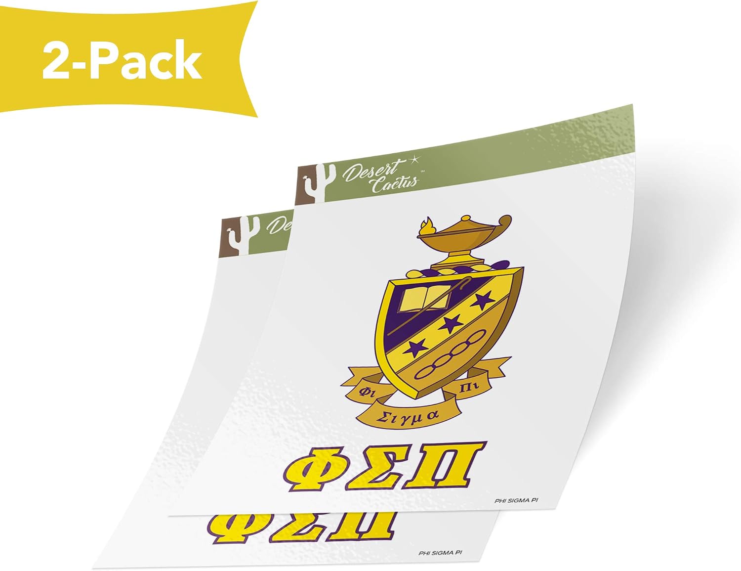 Amazon Com Desert Cactus Phi Sigma Pi Letter 2 Pack Decal Greek
