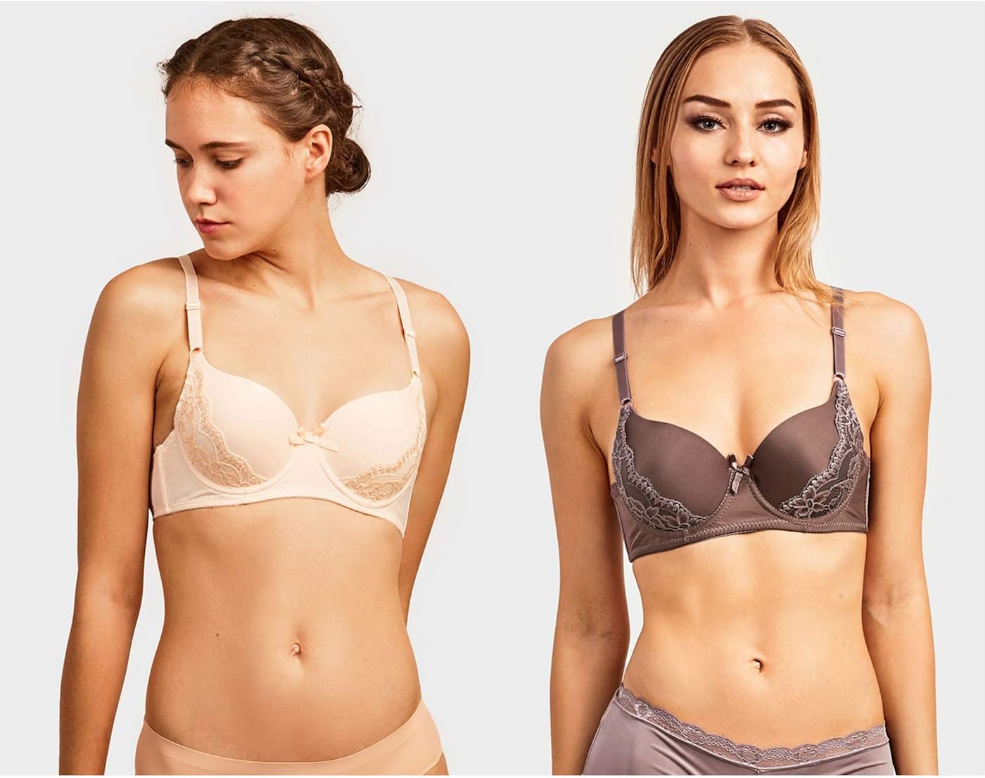 Uni Style Apparel Womens Plain Lace Bra Various Style 6 Pack Everyday
