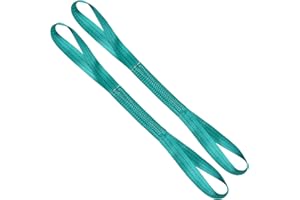 SUMPLUCT Lift Sling Straps,2" x 2' 2-Ply Heavy Duty Flat Eye Lift Slings,Polyester Lifting Sling Strap Tree Saver Recovery Strap Web Sling Rigging Moving Tow Hoist Gear Straps 6400lb 5100lb 12800lb 2 Pack