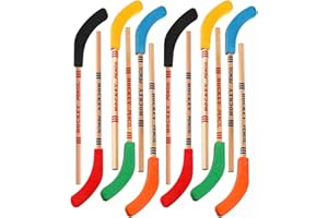CAVLA 12 Pcs Hockey Pencils, Multicolor Hockey Stick Pencils with Rubber Blade Eraser for Sports Themed Party, Students Rewar