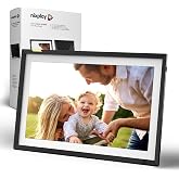 Nixplay Digital Touch Screen Picture Frame with WiFi - 15.6&rdquo; Photo Frame, Connecting Families &amp; Friends (Black/White Matte)