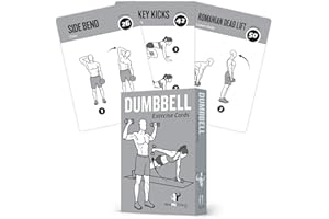 NewMe Fitness Dumbbell Workout Cards, Instructional Fitness Deck for Women & Men, Beginner Fitness Guide to Training Exercises at Home or Gym (Dumbbell, Vol 1)
