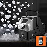 Wisdomlit Smoke Machine, 3-in-1 Bubble Fog Machine, 450W Bubble Fogger with Remote Control, Make Colourful Bubbles | Fog Bubb