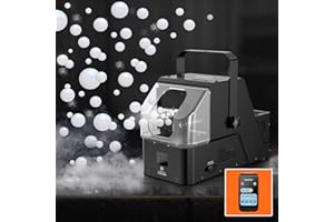 Wisdomlit Smoke Machine, 3-in-1 Bubble Fog Machine, 450W Bubble Fogger with Remote Control, Make Colorful Bubbles | Fog Bubbles | Continuous Fog for Stage DJ Wedding Halloween Party