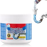 BELL BIRD Drain Opener, 9.2oz Crystal Lye Sodium Hydroxide, Clog Remover for Sinks, Drains, Showers &amp; Bathtubs, Heavy Duty Pipe Cleaner (1 PCS)