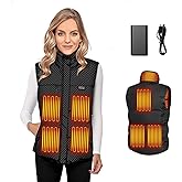 Guilermina Women‘s Heated Vest with 16000mAh Battery & 3 Heat Settings, For Skiing, Winter Travel, Outdoor Activities