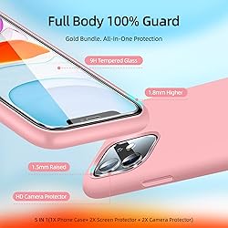 JTWIE [5 in 1 for iPhone 11 Case 6.1 inch, with 2