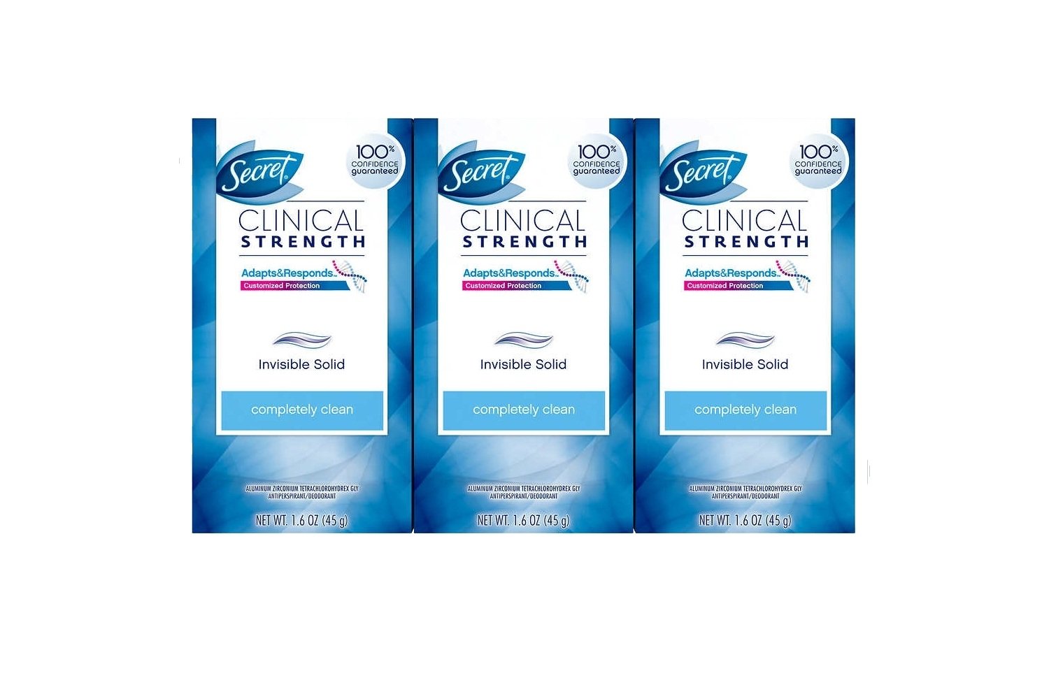 Secret Clinical Strength Invisible Solid Deodorant (1.6 oz., 3 pk.)