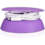 Budley - Tangle-Free Earphone/Earbud Case, Compact Storage System, Silicone (Purple, Set of 1)
