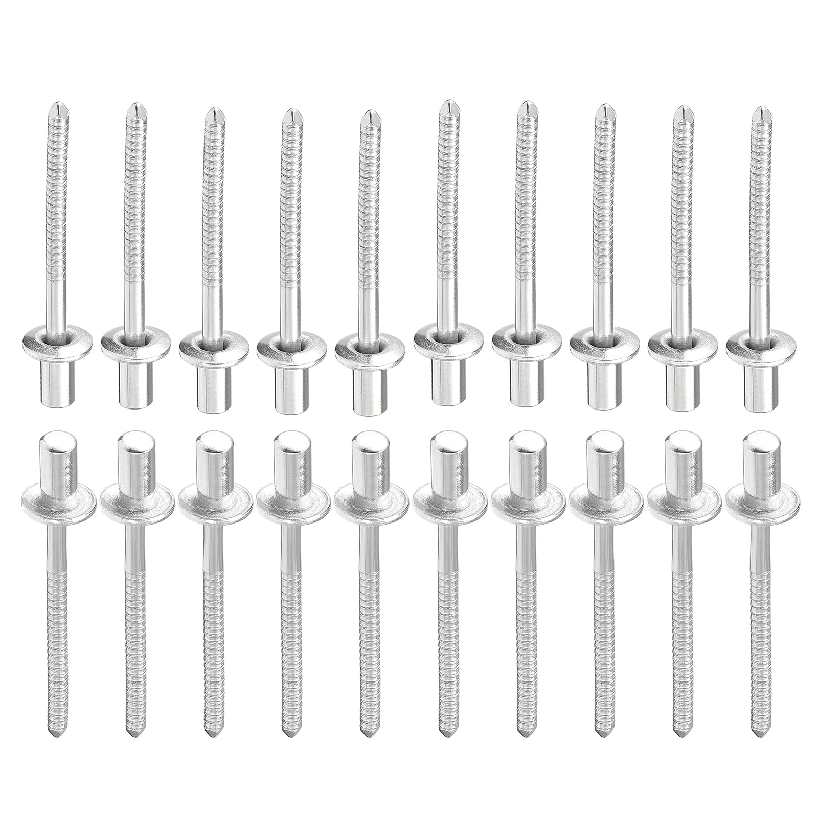 DTGN 4mm x 8mm (DXL) Blind Rivets - 50Pack - Good for Machinery Joining - 304 Stainless Steel Dome Closed End Rivet