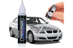 CTTMEOOB Silver Touch Up Paint for Cars, Two-In-One Car Paint Scratch Repair Pen, Quick & Easy Solution to Repair Minor Automotive Scratches 0.4 fl oz.