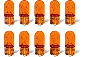 Rafeal Auto 194 Nature Amber Light Bulb 10 Pack,194NA Automotive Brake Light Turn 194NA Miniature Bulb Mini Bulb Taillight Turn Signal Light,Replacement for Cars,Trucks,SUVs