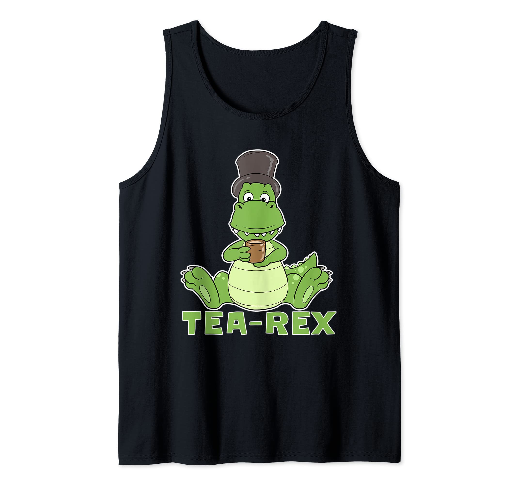 Funny Dino Tea Rex Dinosaur Tyrannosaurus T Rex Saurian Tank Top