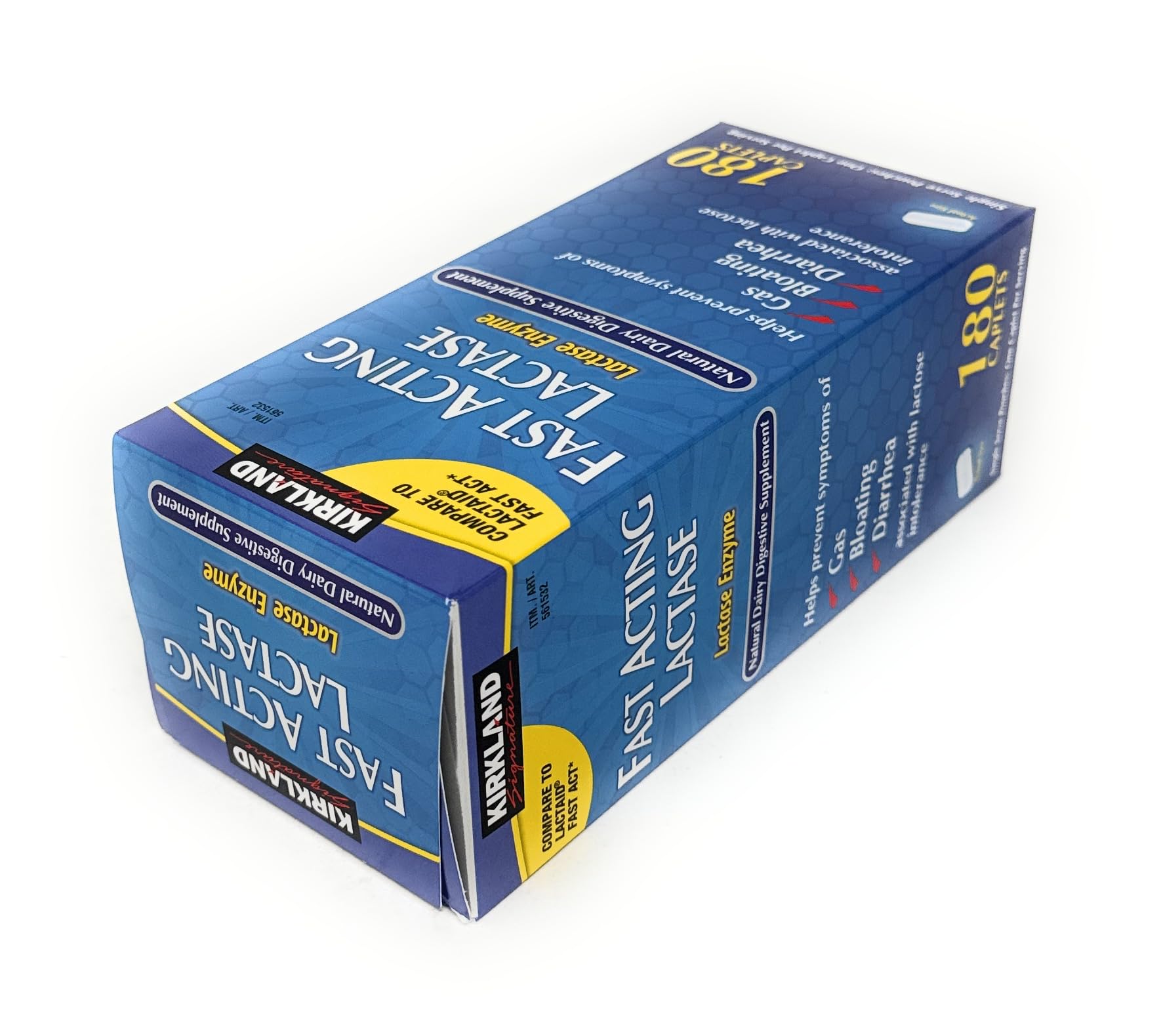 Kirkland Signature Fast Acting Lactase - 180 Caplets