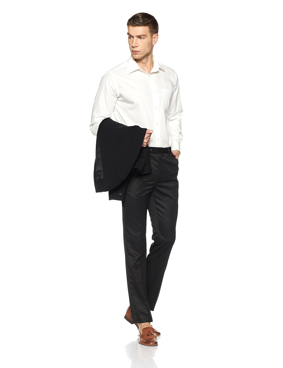 arrow men's pleat-front formal trousers