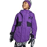 Burton Kids’ Ascutney 2-Layer Insulated Jacket – Waterproof Winter Coat with Room to Grow System – Purple/Black, Medium