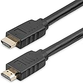 StarTech 50ft Active HDMI 2.0 Cable, 4K 60Hz, HDR, 18Gbps, Black | Long Durable UHD HDMI Cable, Male to Male Cord, CL2 Rated for In Wall Installation, HD2MM15MA