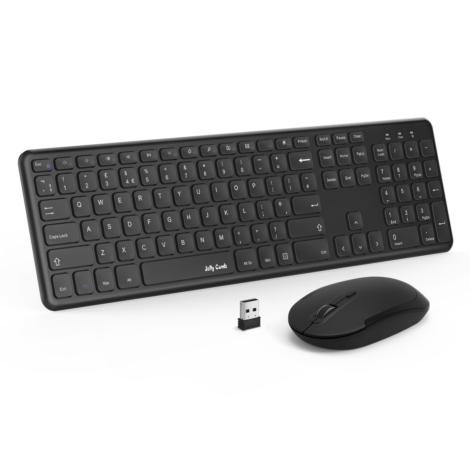 Buy Jelly Comb Keyboard and Mouse, KUT027 2.4G Wireless Ultra Slim Full