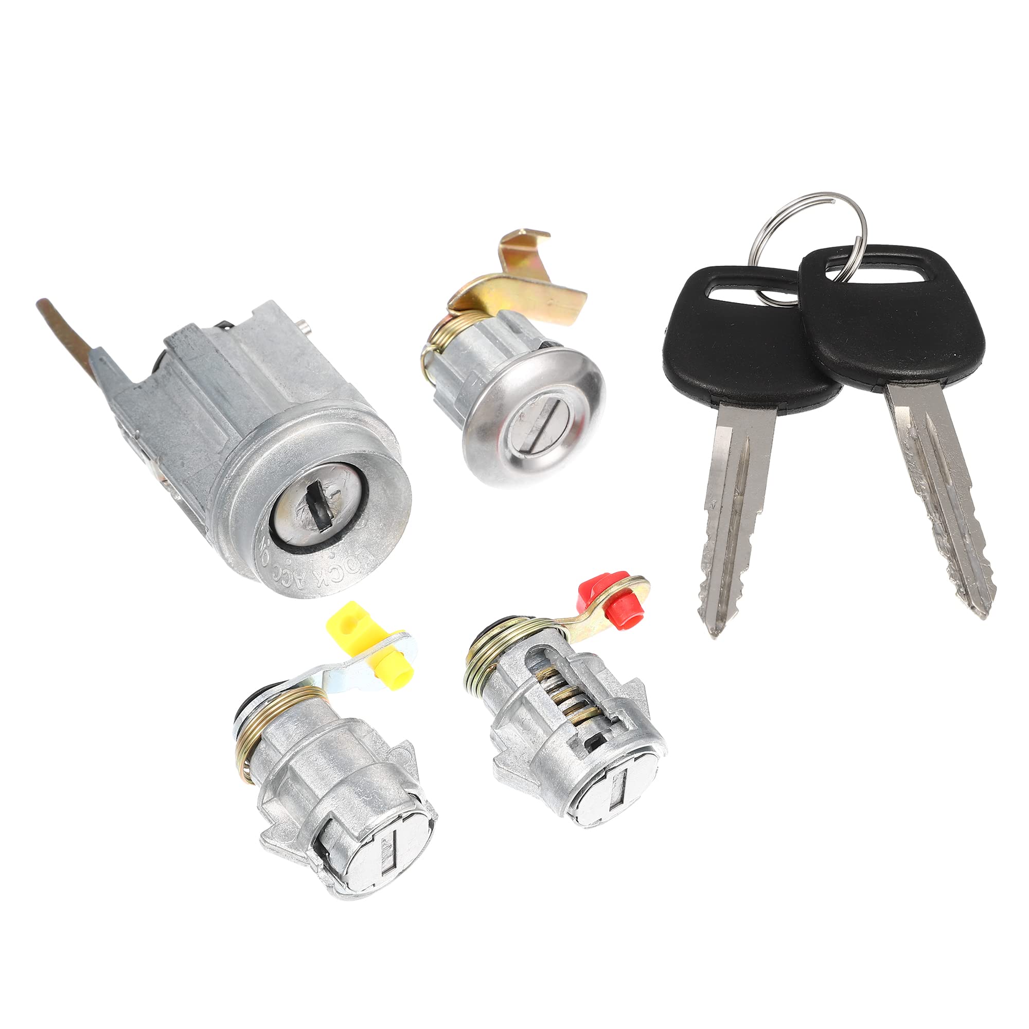 Photo 1 of X AUTOHAUX Ignition Switch Door Lock Cylinder with Key for Toyota Pickup Hilux LN80 LN85 LN90 LN105 LN108 69058-60041 D2191608 1 Set
