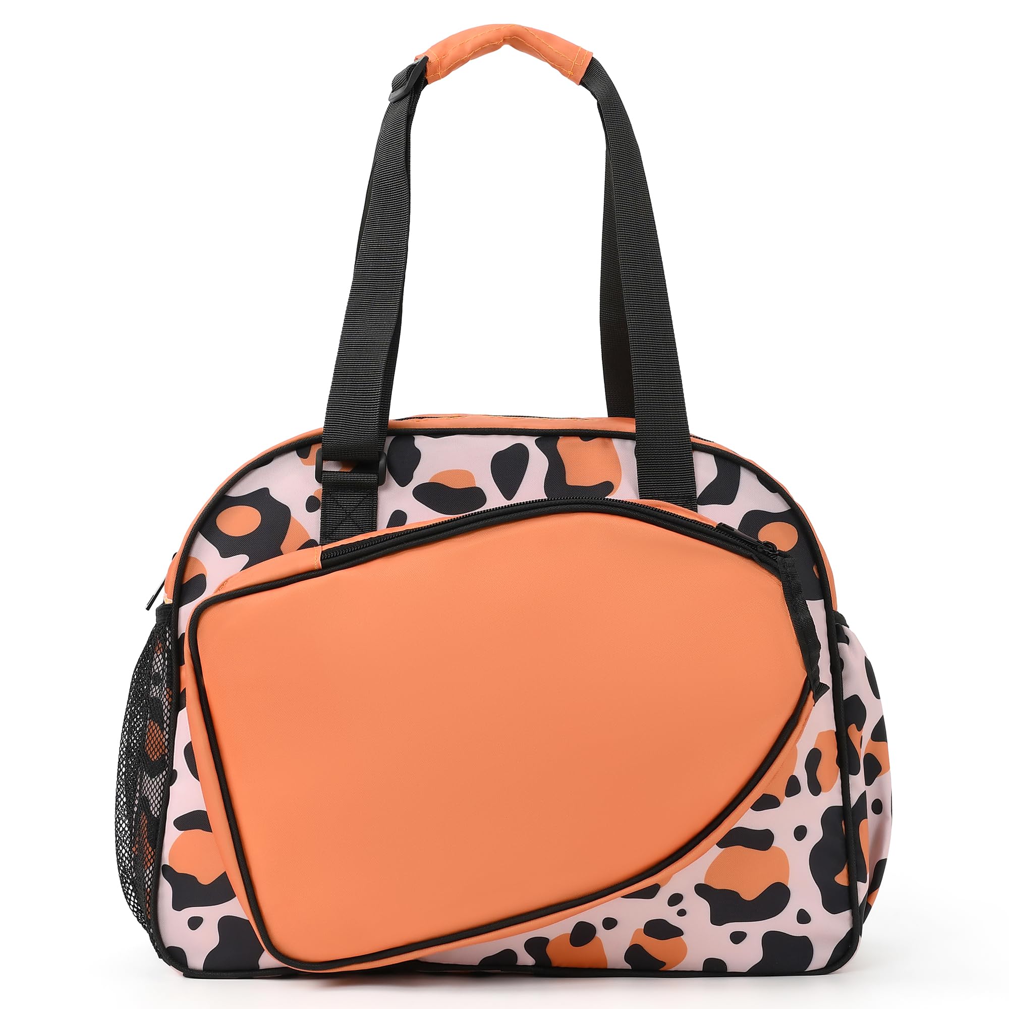 Boulder Bee Pickleball Bags | Leopard Print PickleBall Tote Bag for Women | Women’s Hand/Shoulder Gym Bag w Water Bottle Holder | With Racquet/Paddle Holder (Brown leopard) Image
