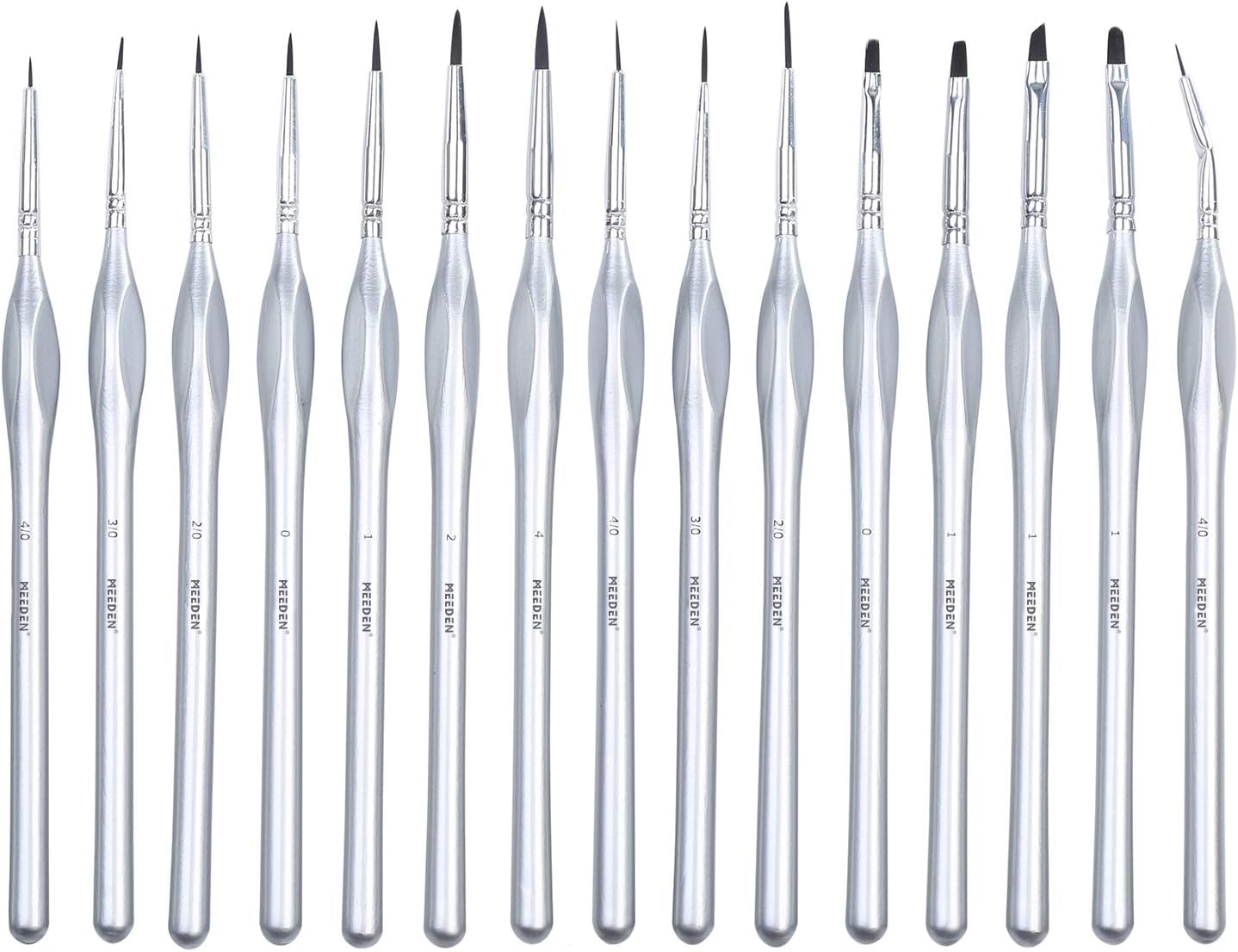 MEEDEN Miniature Paint Brush Set,15 Tiny Detail Paint Brush Set, Professional Fine Tip Paint Brush - Image 3