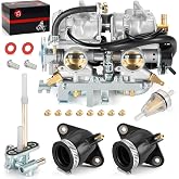 Carb &amp; Fuel Petcock Intake Manifold for Yamaha V-Star 650 XVS650 1998-2016 | Carburetor Replacement OEM 5BN-14900-01-00,5BN-14900-11-00,5BN-14900-40-00,5SC-14900-20-00