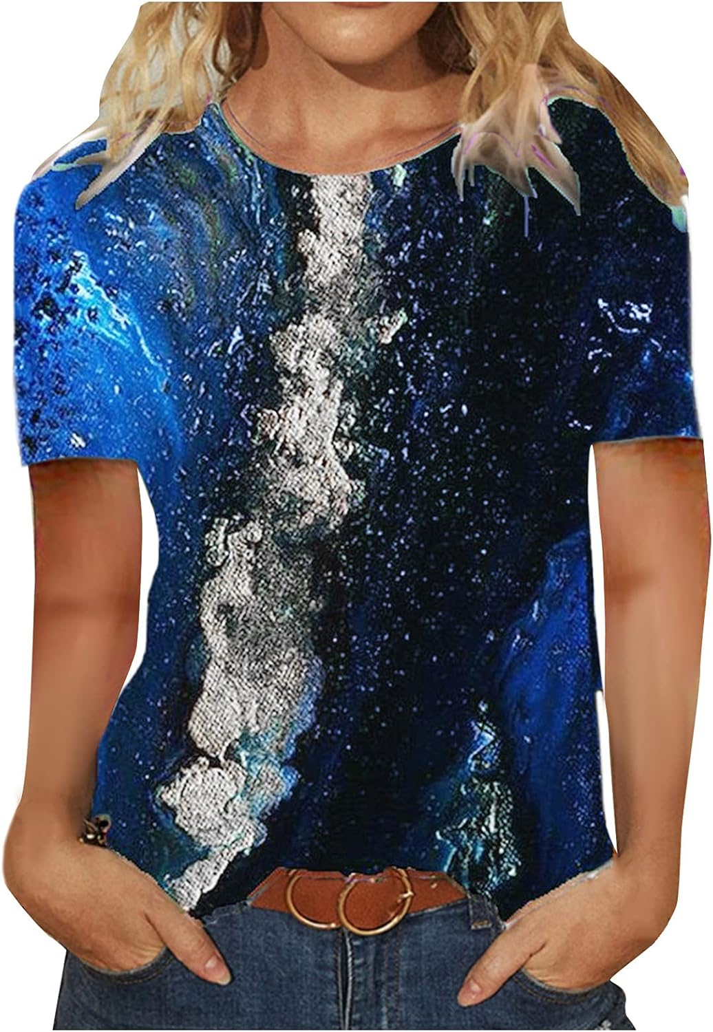 Amazon.com: 3/4 Sleeve Shirts for Womenï¼Cute Summer Tops for Women Teen Girls Casual Funny 