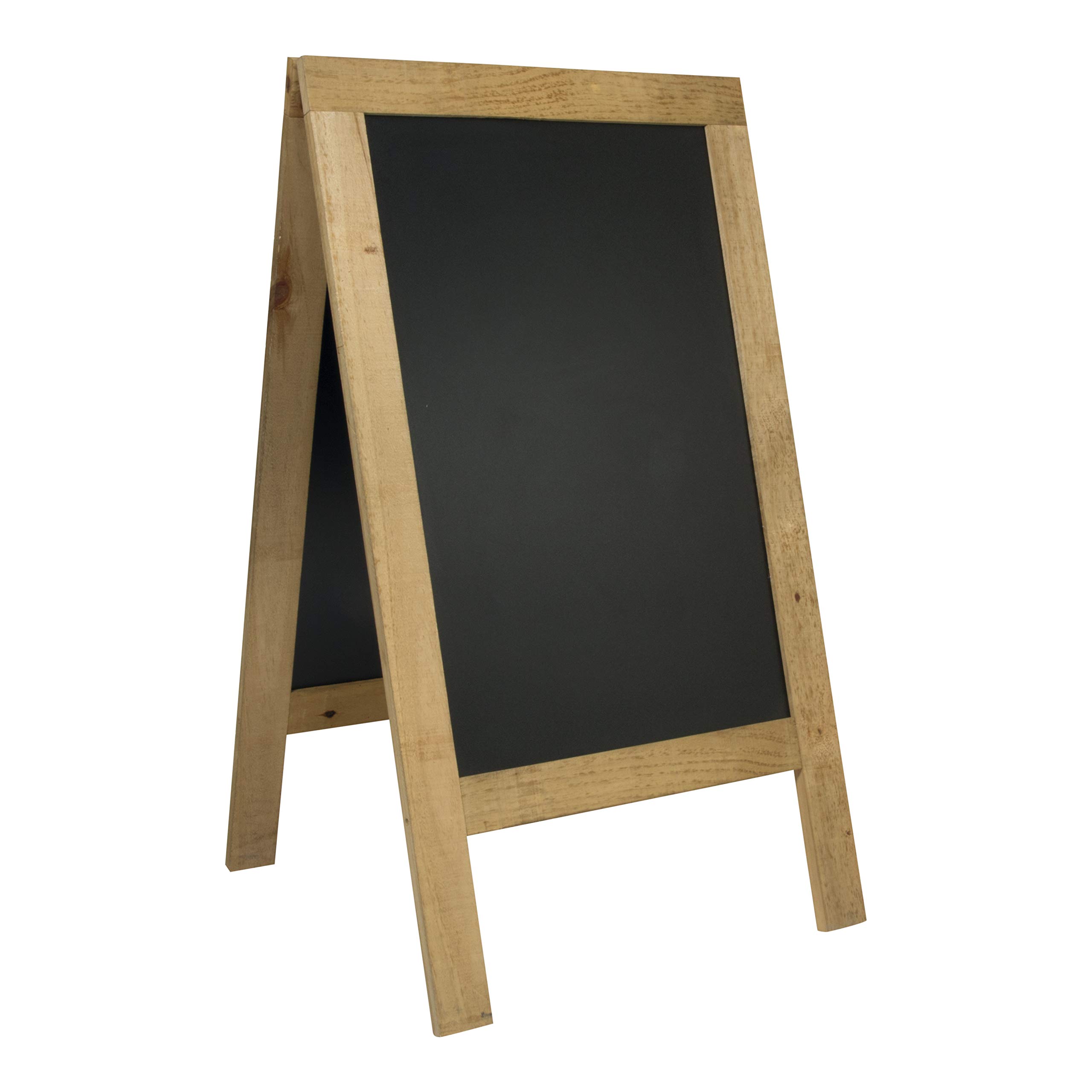 Securit Sandwich Pavement Chalkboard with Laquered Soft Wooden Frame with A Rustic, Natural Finish